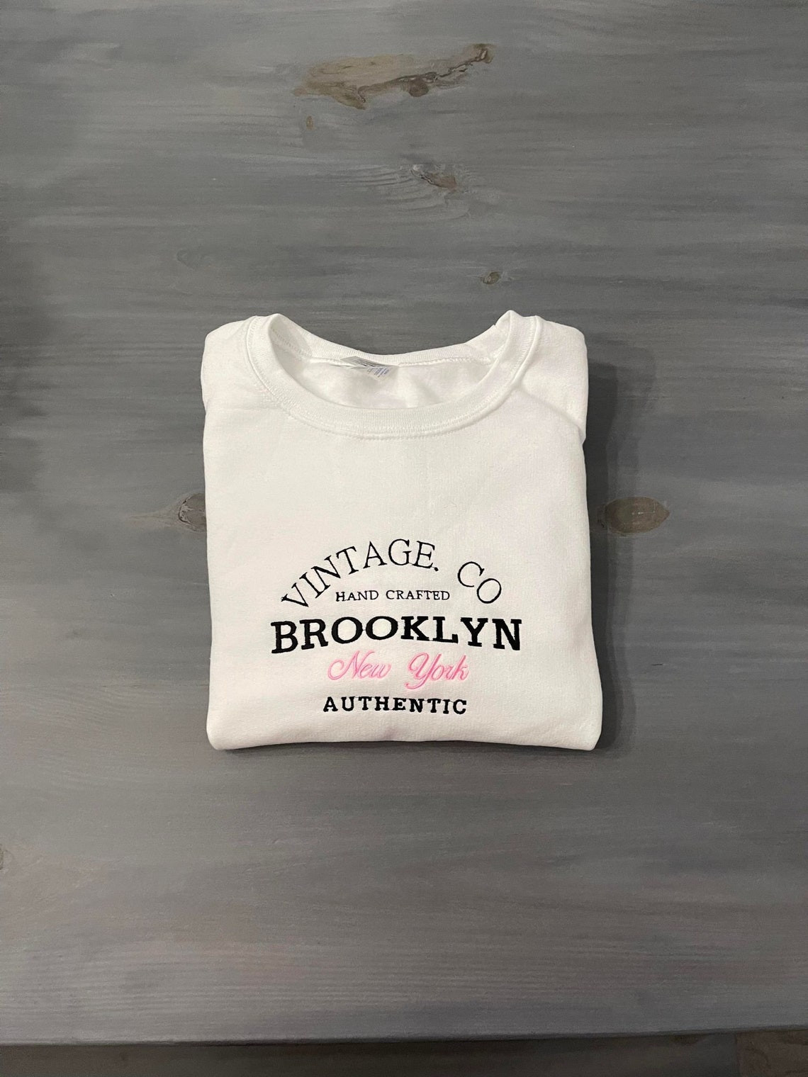 Brooklyn New York Embroidered Crewneck