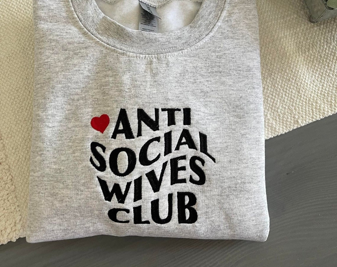 Anti Social Embroidered Crewneck