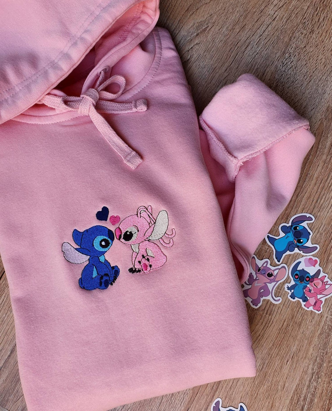 Embroidered Lovely Characters Embroidered Sweatshirt Embroidered Hoodie Embroidered T Shirt Love Gifts Valentines Day Gift Couple Love