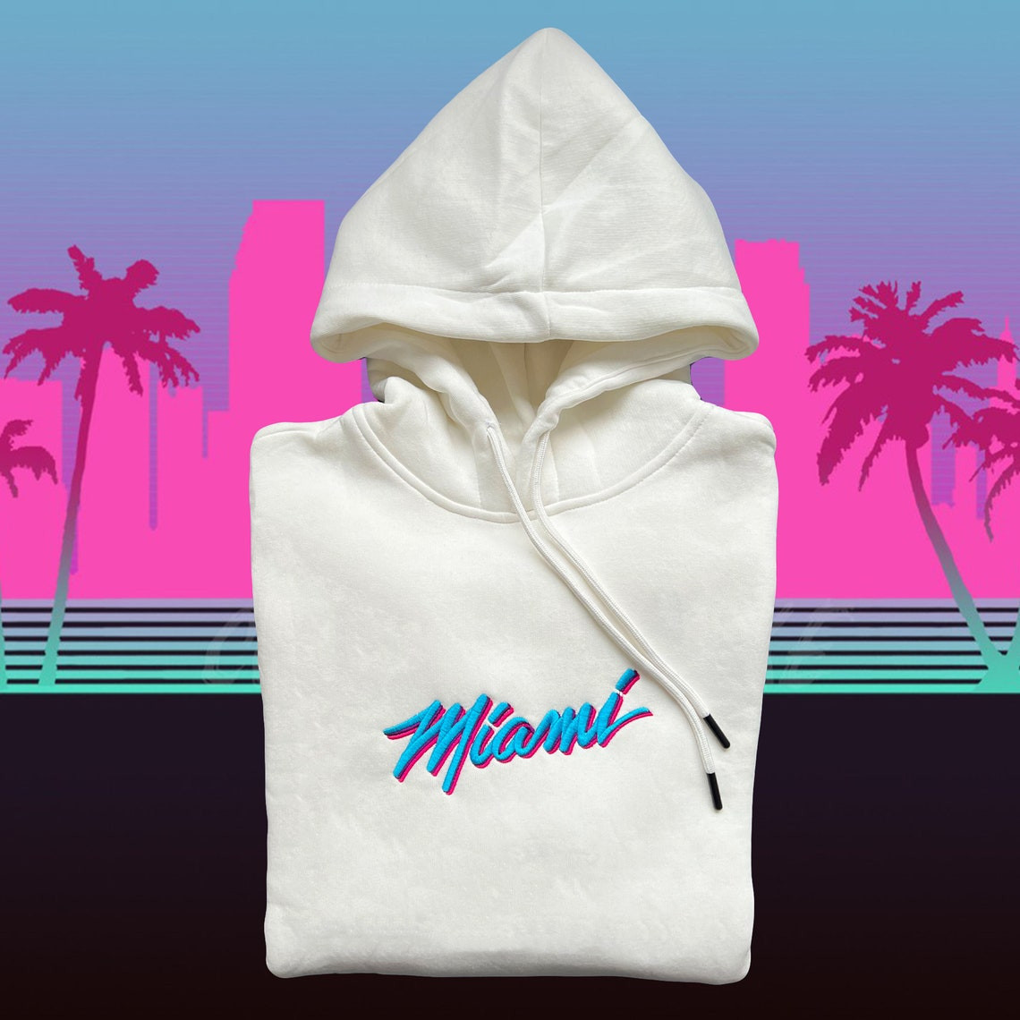 Miami Embroidered Sweatshirt Hoodie Trendy Miami Hoodie Miami Sweater Statecity Sweatshirtretro Sweatshirt Vintage Sweatshirt Miami