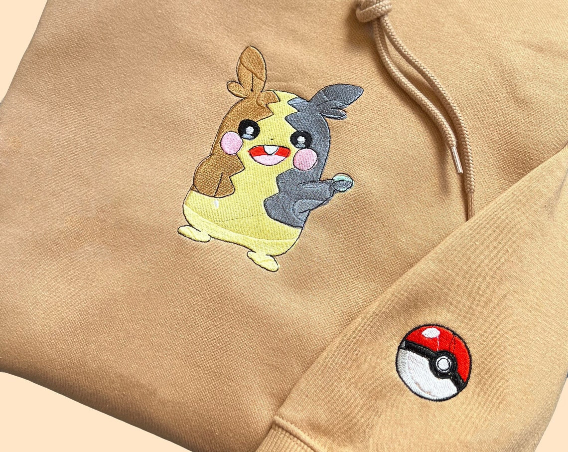 Pokemon Morpeko Embroidered Hoodie Pokemon Embroidered Sweatshirt Pokemon Embroidery Pokemon Hoodiespokemon Morpeko Sweatshirt T Shirt