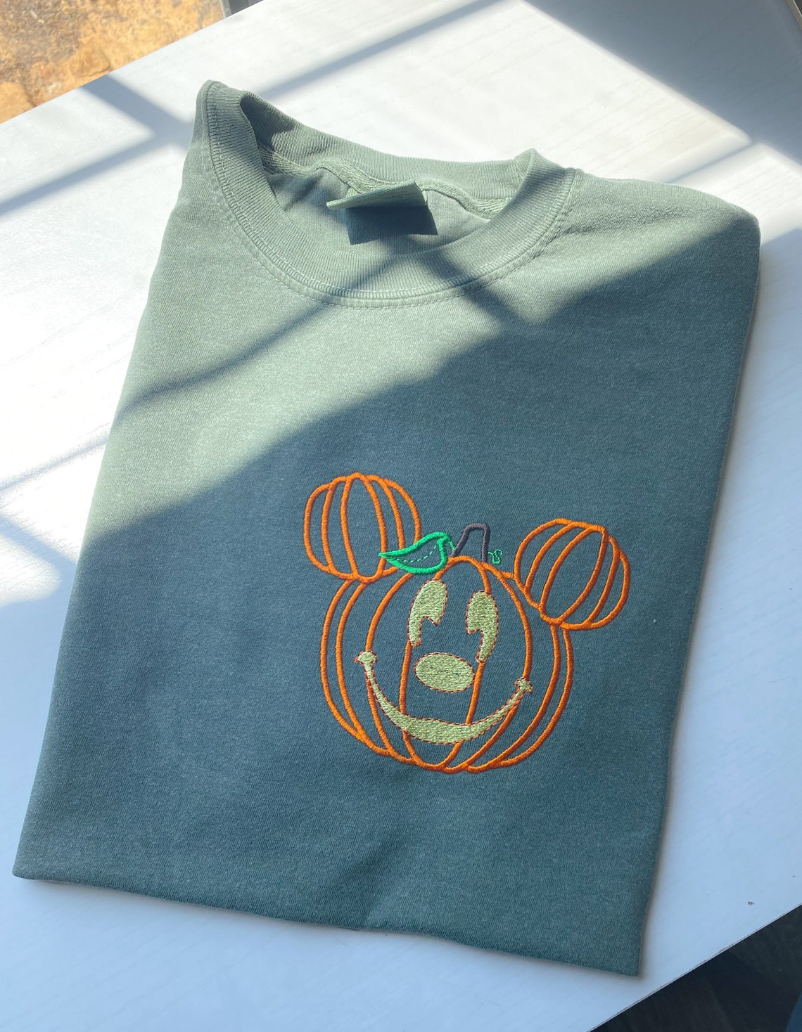 Mickey Pumpkin Embroidered Shirt Mickey Mouse Embroidered T Shirt Boo Bash Shirt Mickeys Not So Scary Halloween Party