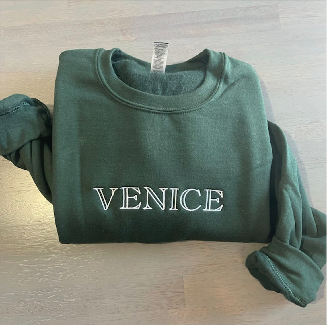 Venice Embroidered Sweatshirt Vintage Venice Embroidered Crewneck