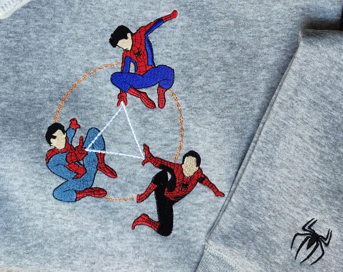 Embroidered Comic Characters Embroidered Sweatshirt Embroidered Hoodie Embroidered T Shirt