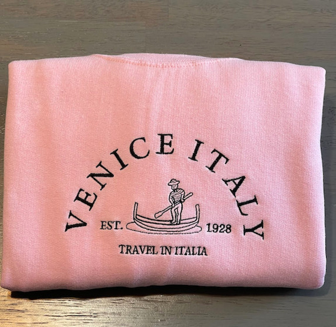 Venice Italy Embroidered Sweatshirt