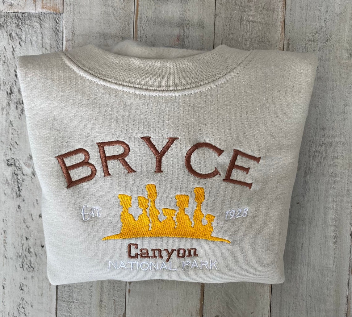 Bryce Canyon National Park Embroidered Crewneck Embroidered Crewneck National Park Sweatshirt