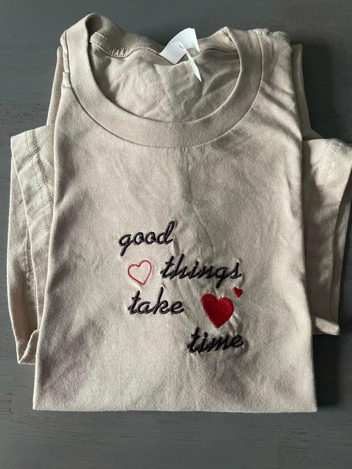 Good Things Take Time Embroidered T Shirt Vintage Good Things Take Time T Shirt Custom Designed Embroidered T Shirt Mothers Day Gifts