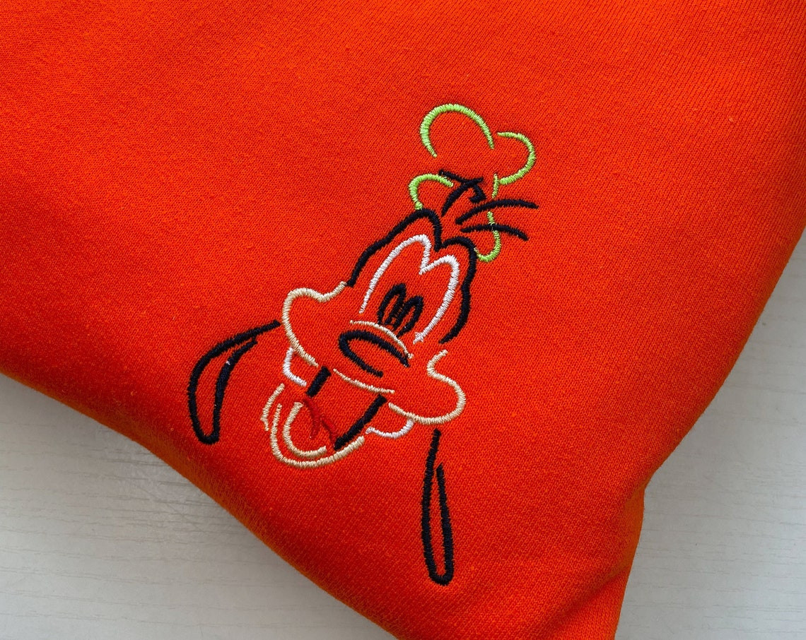 Goofy Embroidered Sweatshirt Hoodie Disney World Disneyland Embroidered