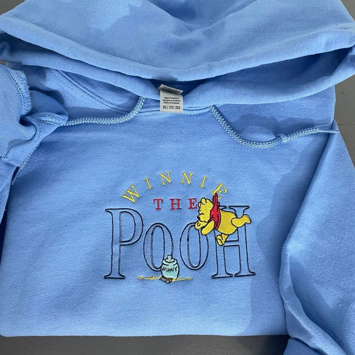 Winnie The Pooh Embroidered Hoodie Winnie The Pooh Hoodie