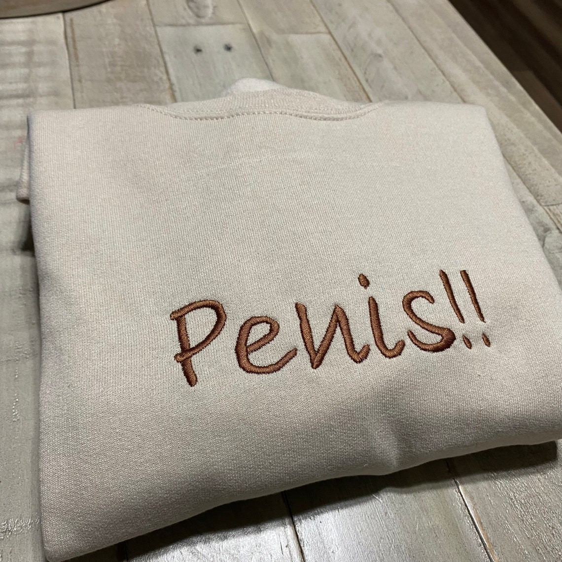 Penis Embroidered Sweatshirt Unisex Sweatshirt