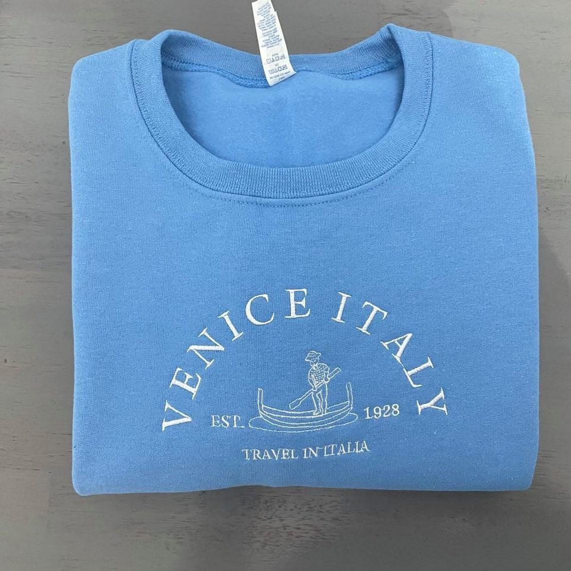 Venice Italy Embroidered Sweatshirt