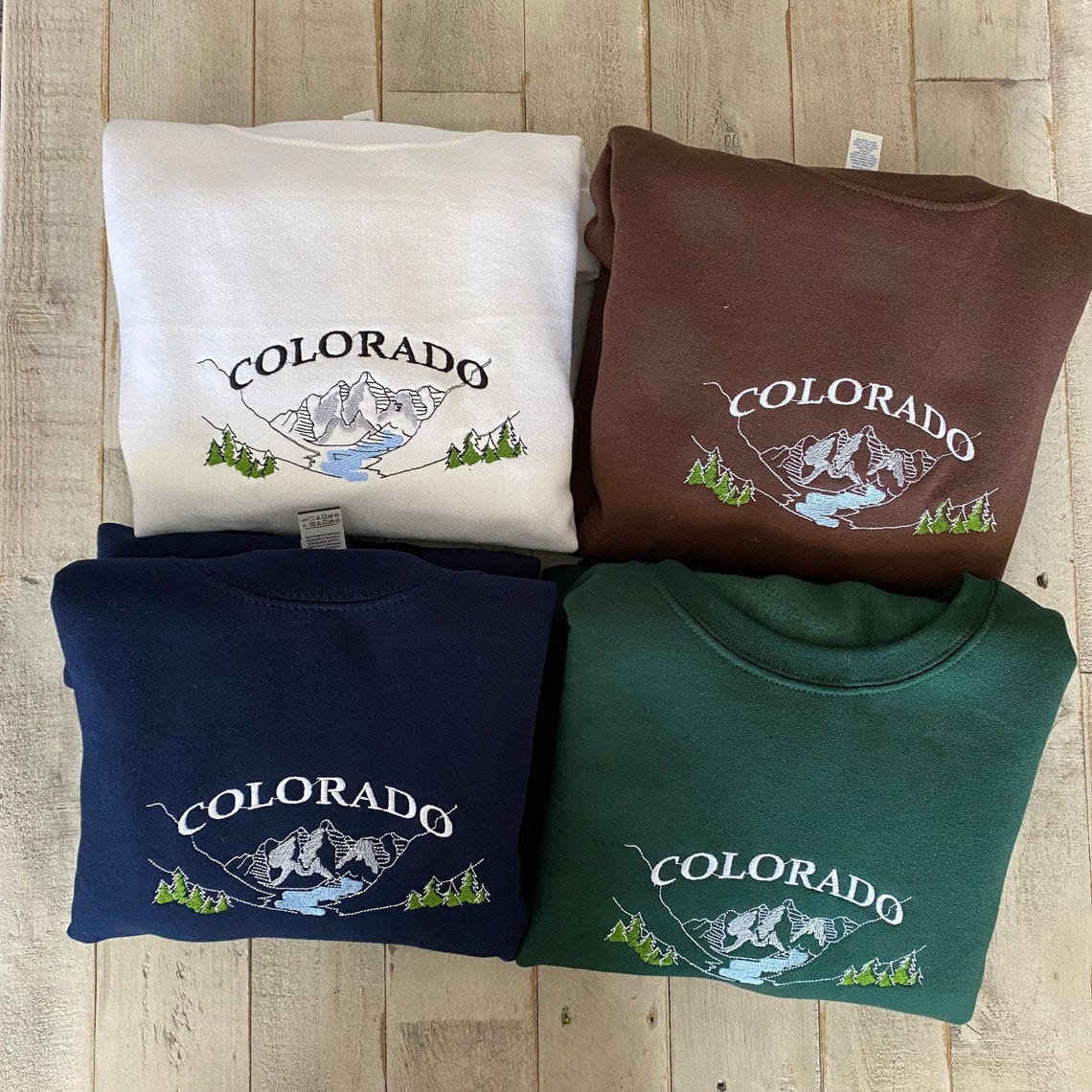 Colorado Embroidered Sweatshirt Colorado Vintage Sweatshirt Colorado Mountain Sweatshirt