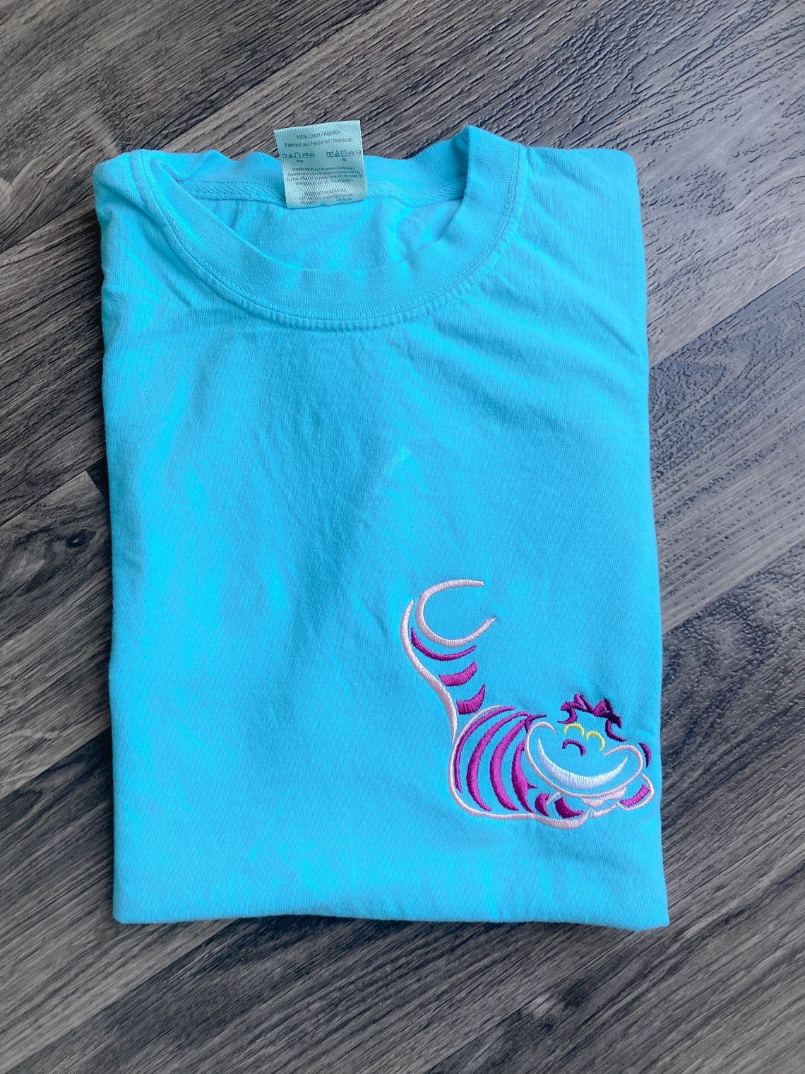 Cheshire Cat Embroidered Shirt Alice In Wonderland Embroidered Shirt Tank Top Long Sleeve Shirt