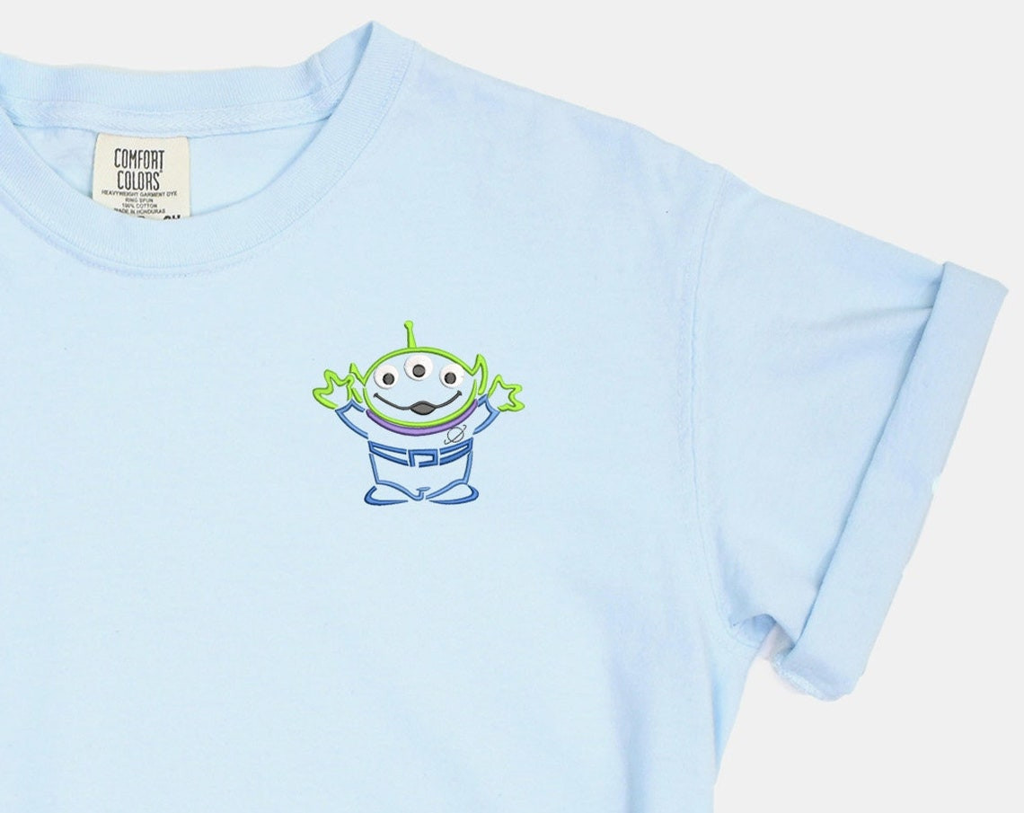 Toy Story Alien Embroidered Tshirt Toy Story Embroidered Shirt Alien T Shirt Pixar Shirt Disney Tshirt Womens Disney Shirt