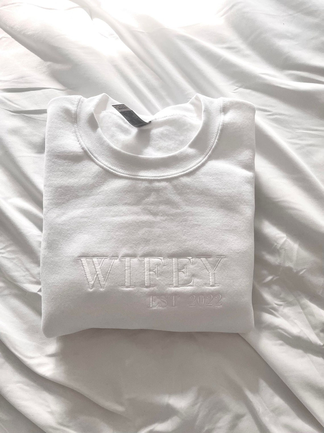 Wifey Embroidered Crewneck