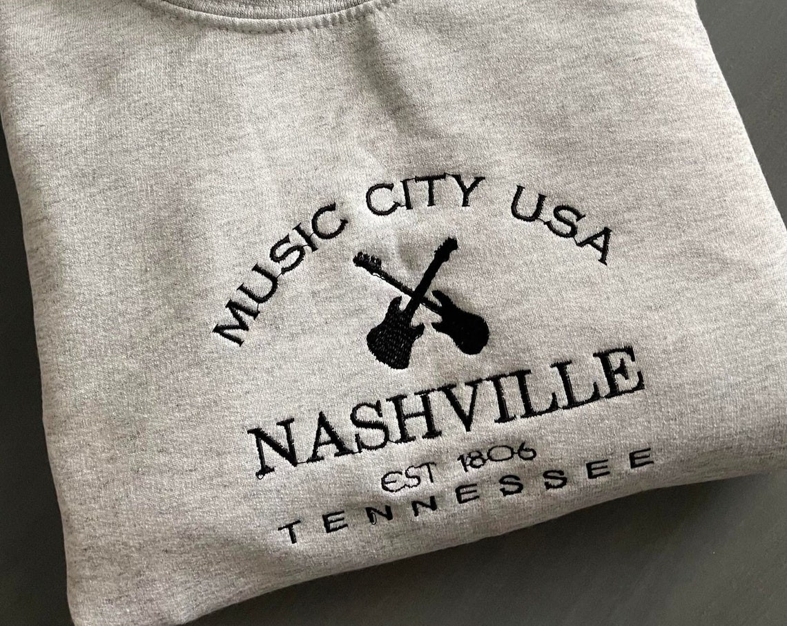 Music City Nashville Embroidered Sweatshirt