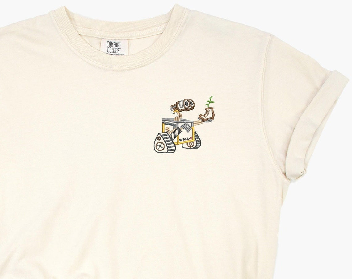 Wall E Embroidered Tshirt Walle Shirt Disney Wall E Shirt Wall E T Shirt Disney Wall E Shirt Disney Tshirt Womens Disney Shirt