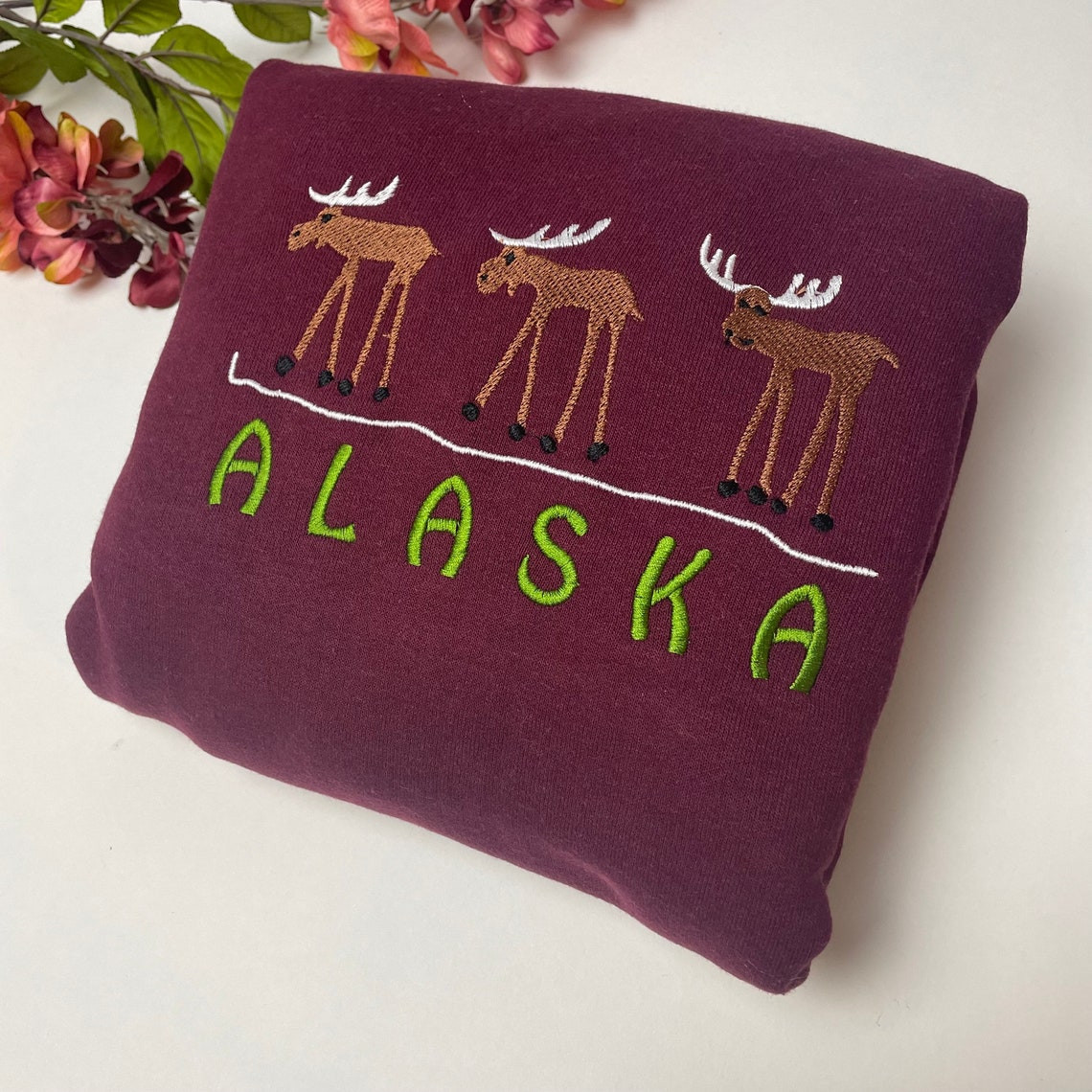 Alaska Embroidered Crewneck Embroidered Crewneck National Park Sweatshirt