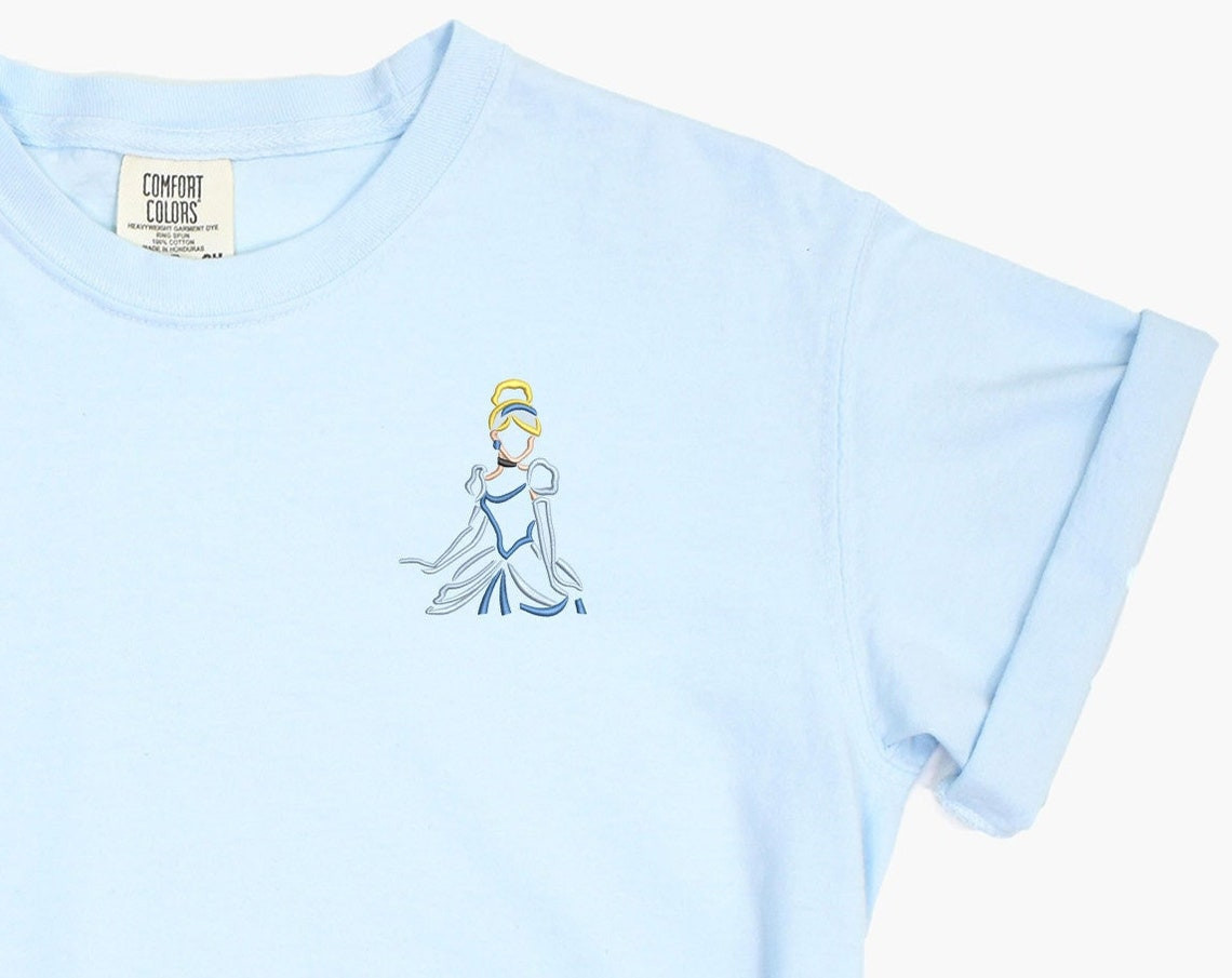 Cinderella Embroidered Tshirt Disney Bride Embroidered Shirt Princess T Shirt Disney Shirt Disney Tshirt Womens Disney Shirt