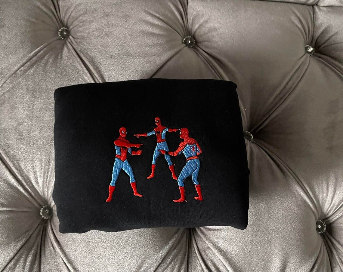 Embroidered Triple Spiderman Sweatshirt