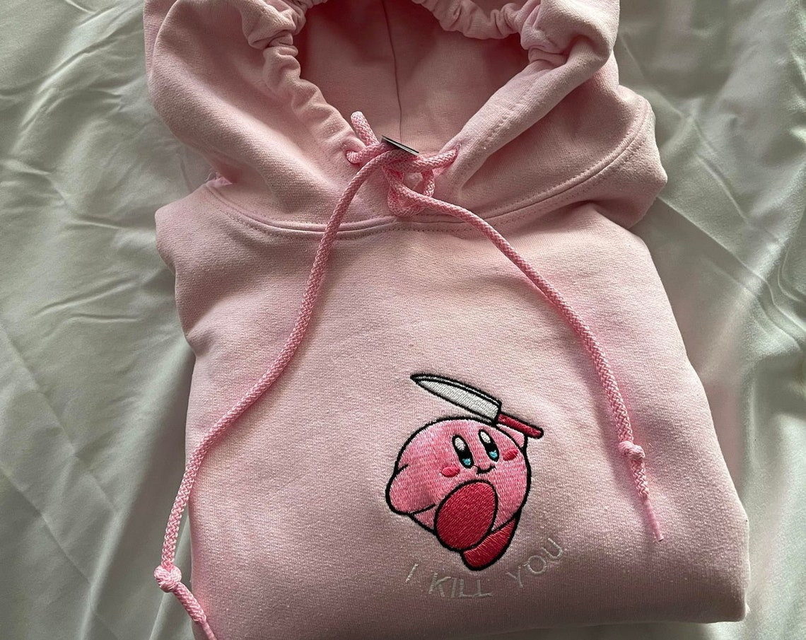 Kirby I Kill You Embroidered Hoodie