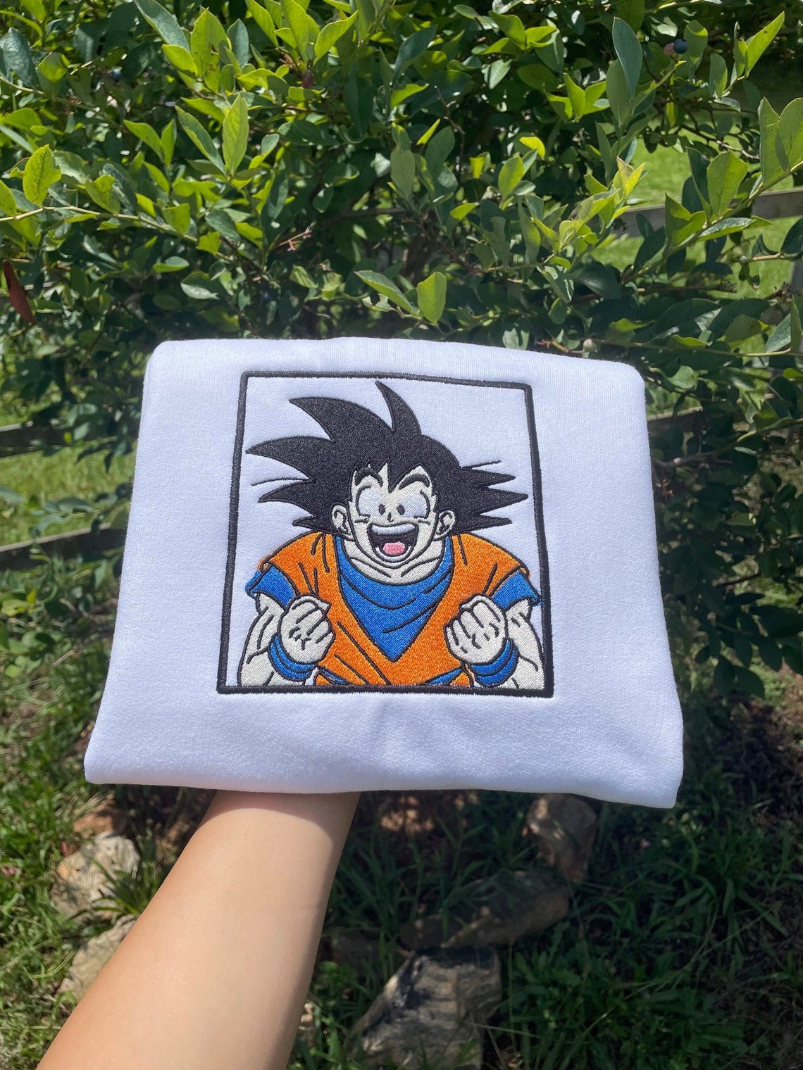 Goku Dragon Ball Embroidered Sweatshirt Anime Custom Embroidery Pokmon Custom Hoodie