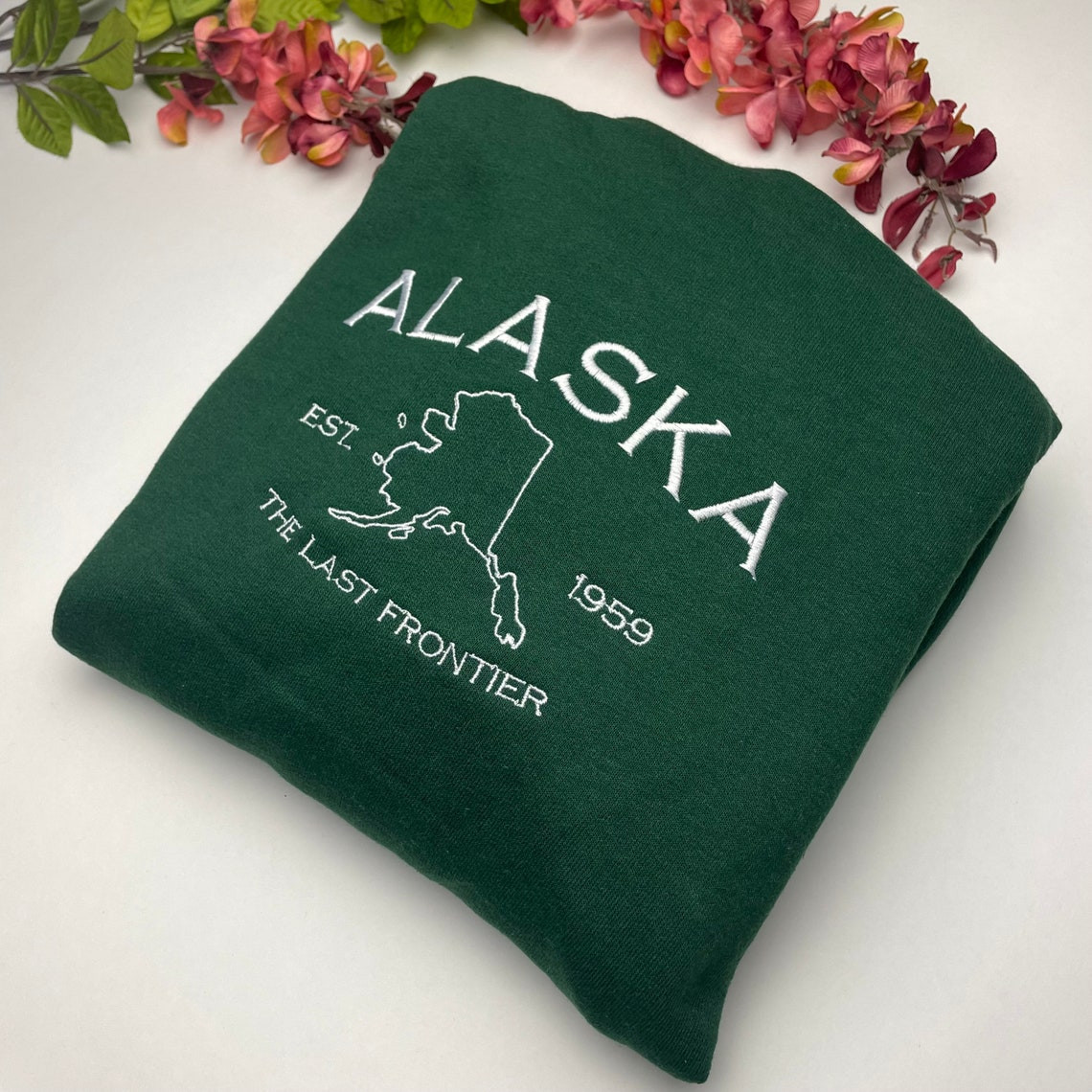 Alaska Embroidered Sweatshirt Alaska T Shirt And Sweatshirt