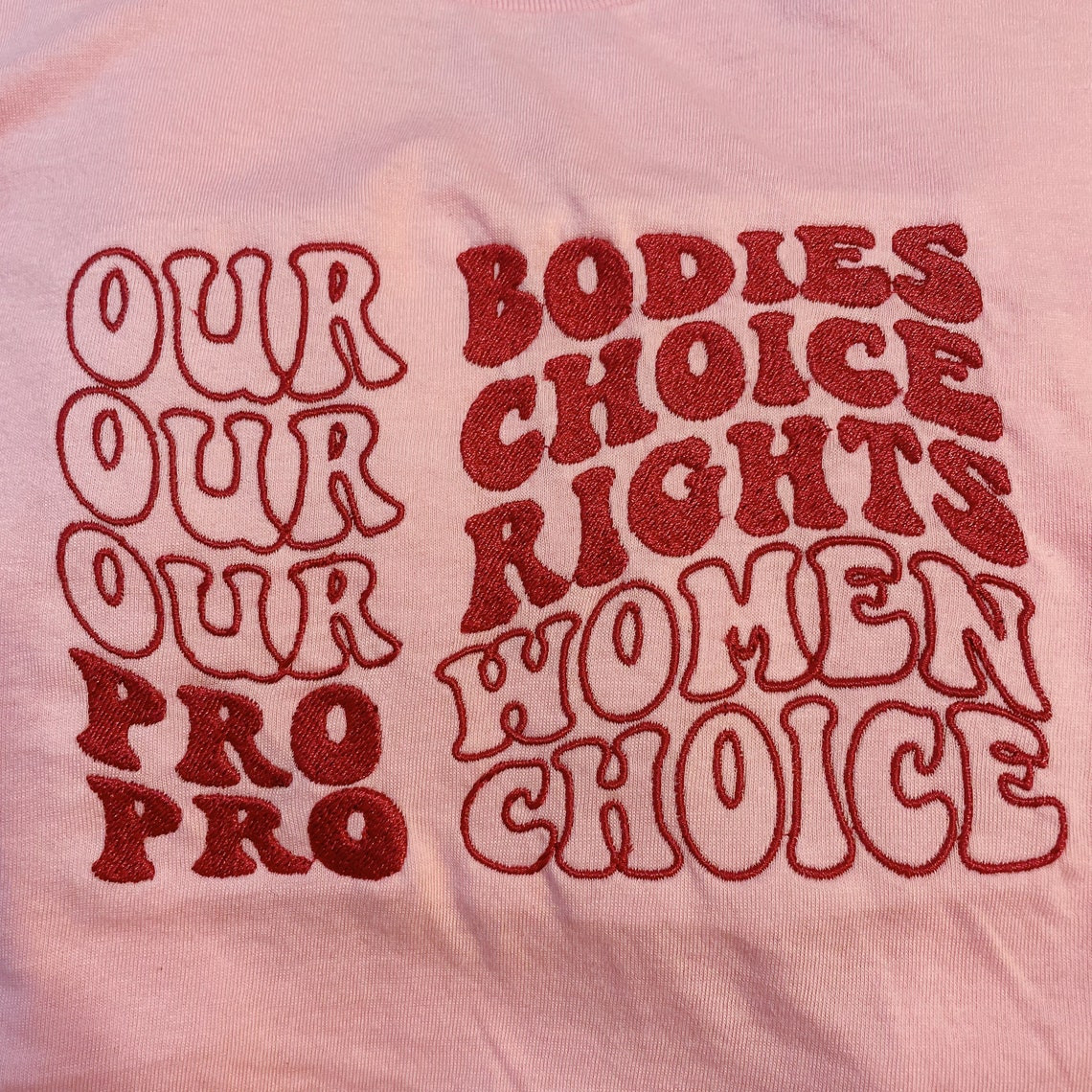 Pro Choice Pro Women Embroidered T-Shirt