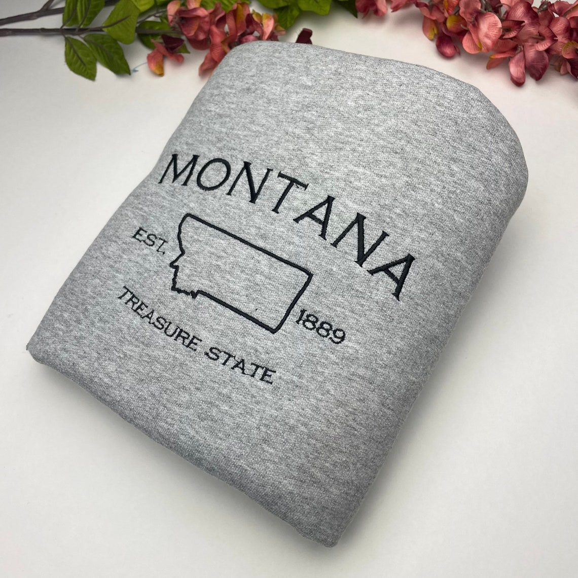 Montana Embroidered Sweatshirt Montana T Shirt And Sweatshirt