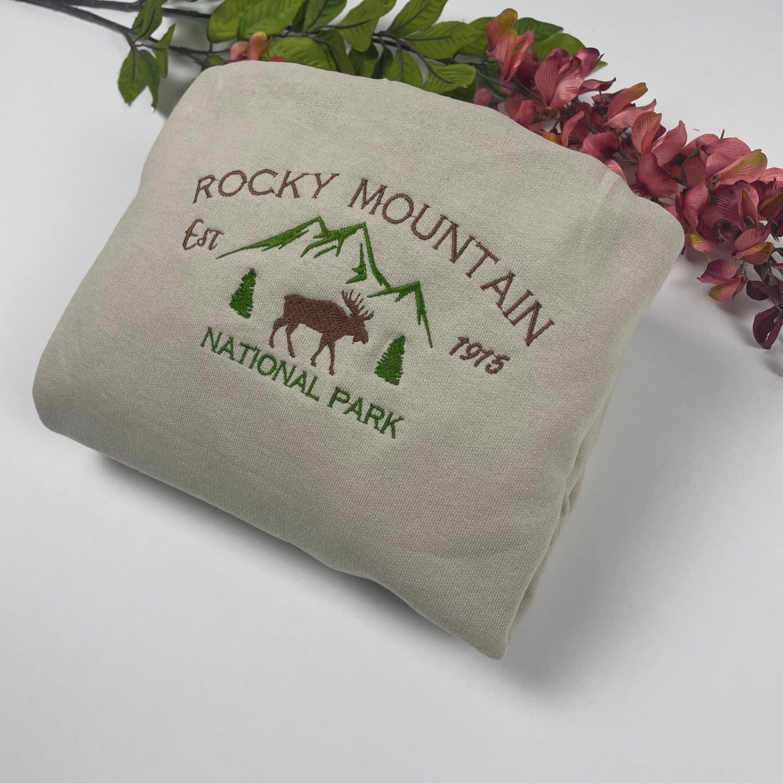 Rocky Mountain National Park Embroidered Shirt Moose