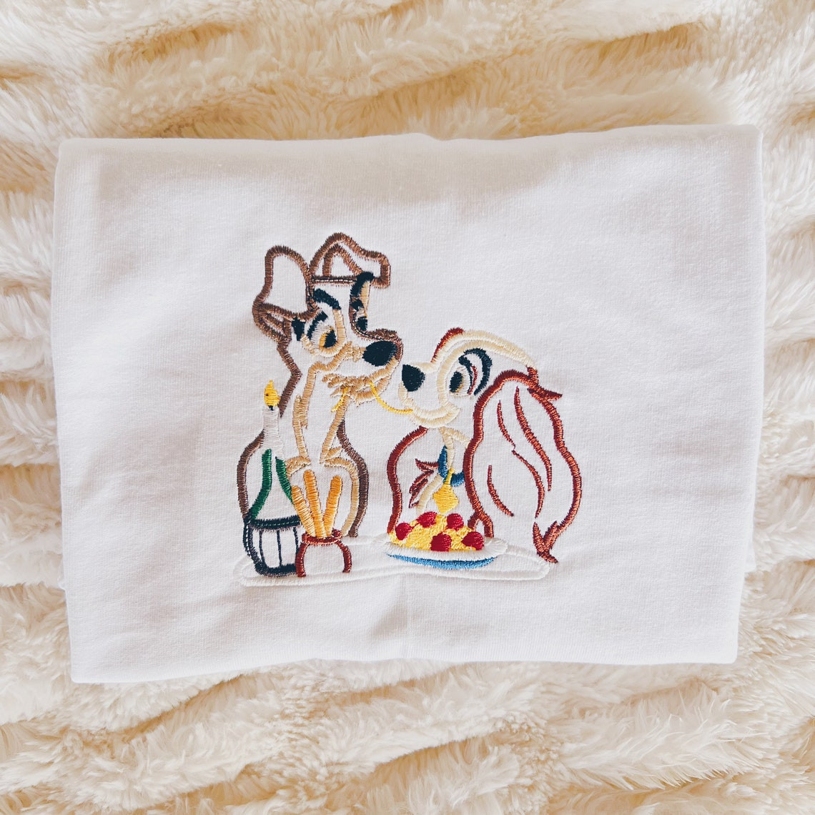 Lady And The Tramp Embroidered T-Shirt