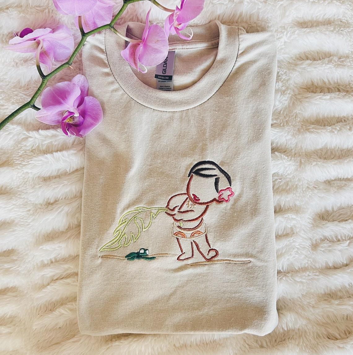 Moana Embroidered Tee Customizable