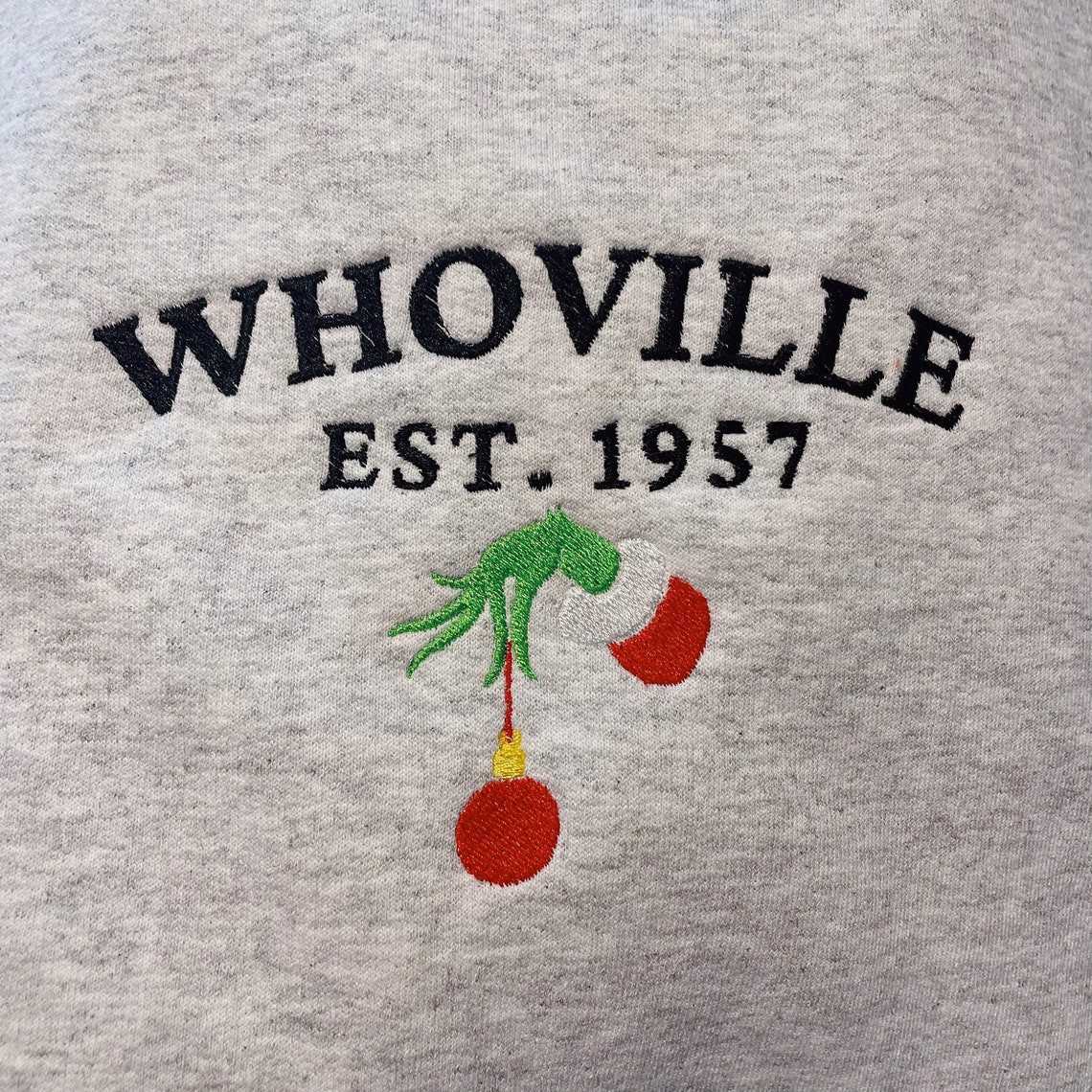 Inspired Whoville Embroidered Crewneck Sweatshirt