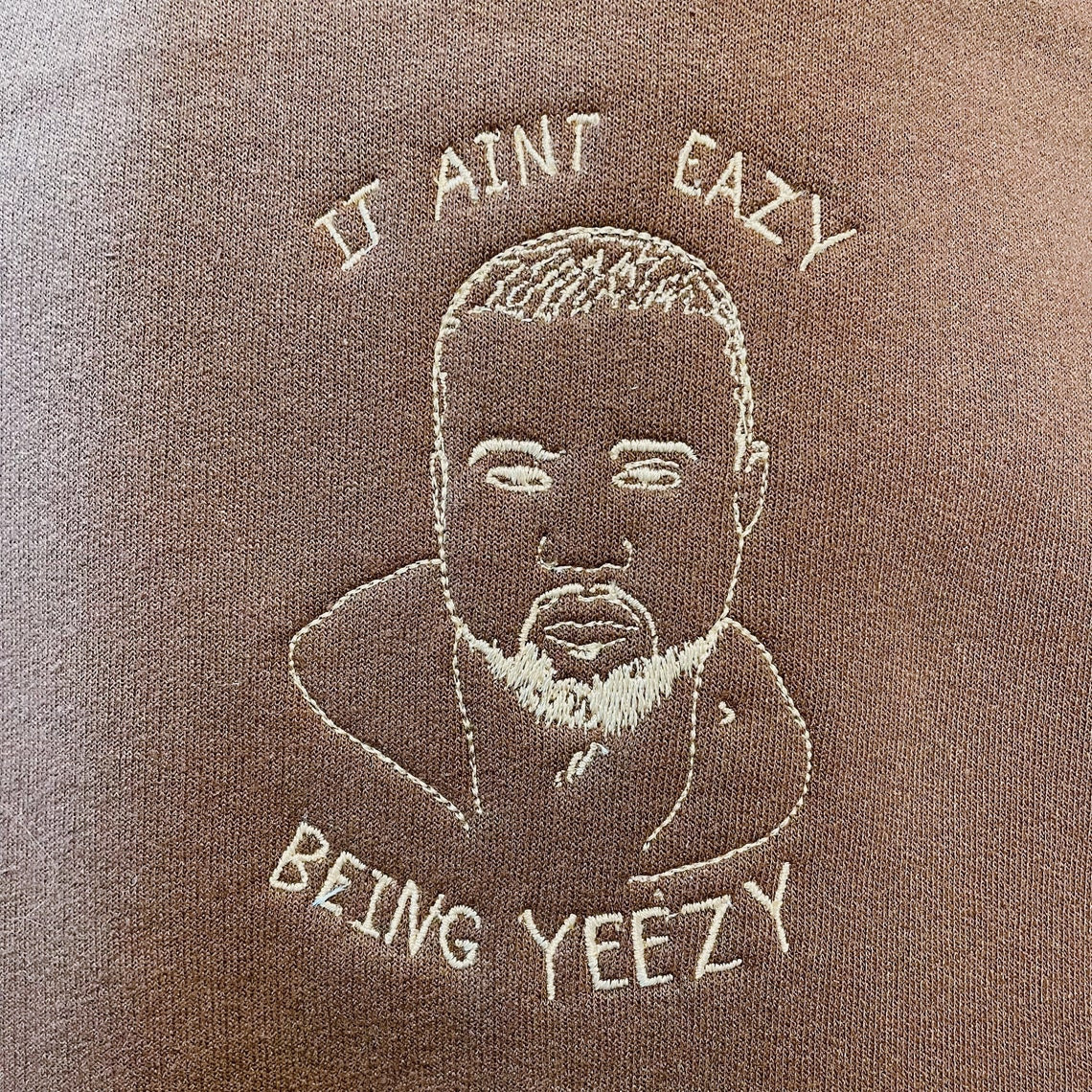 Kanye West Inspired Embroidered Crewneck Sweatshirt