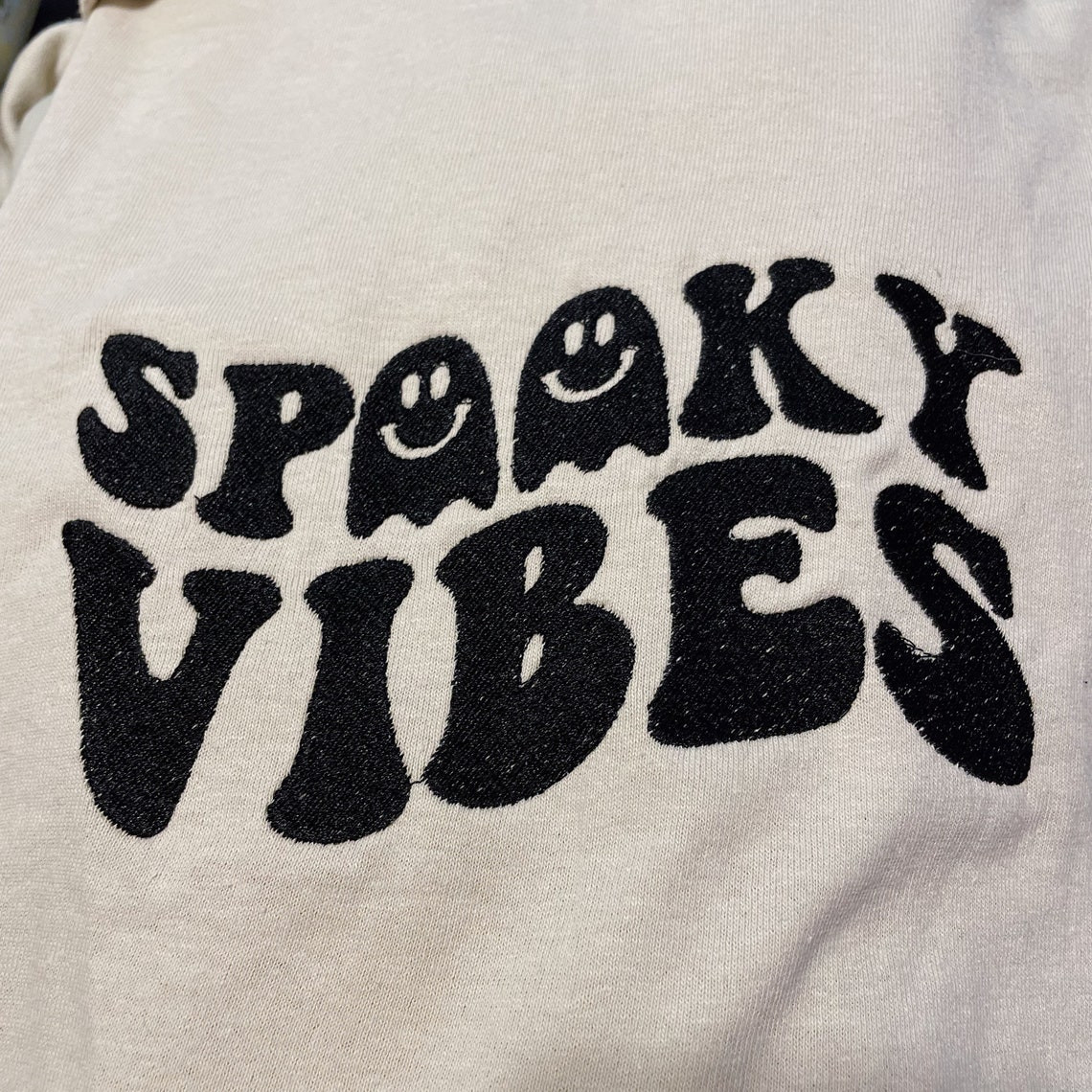 Spooky Vibes Embroidered T-Shirt