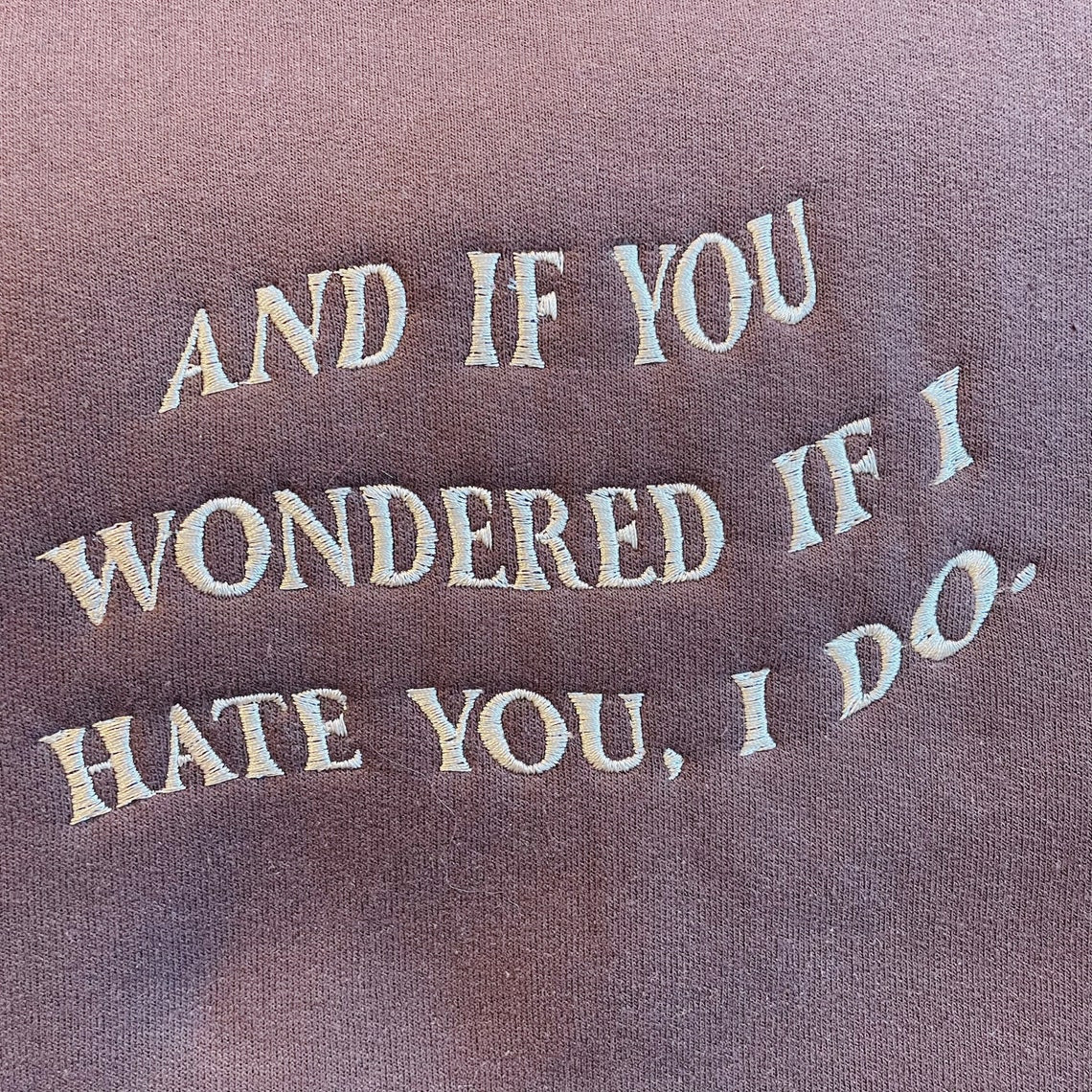 Sza Quote Embroidered Crewneck Sweatshirt