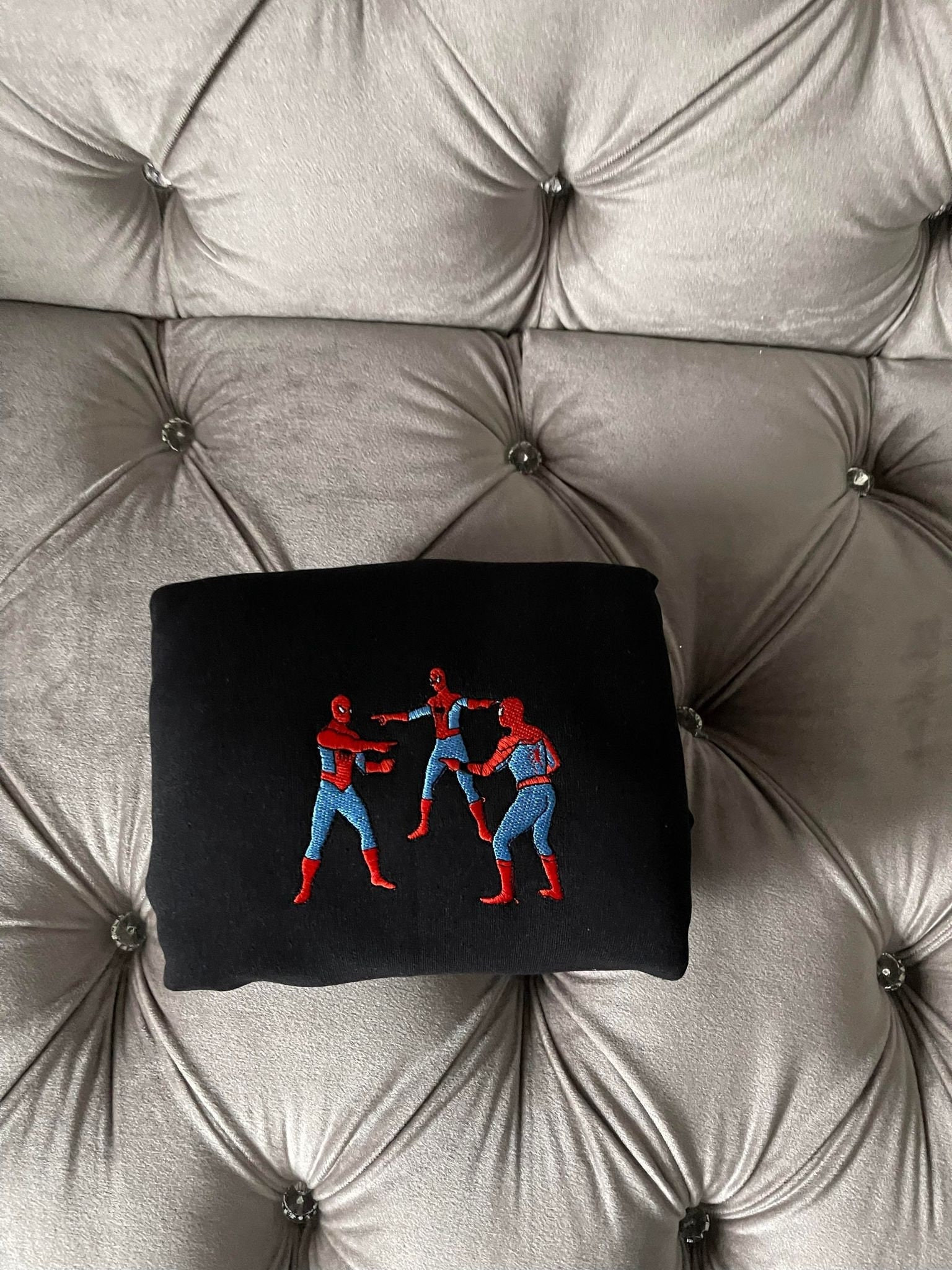 Embroidered Triple Spiderman No Way Home Sweatshirt