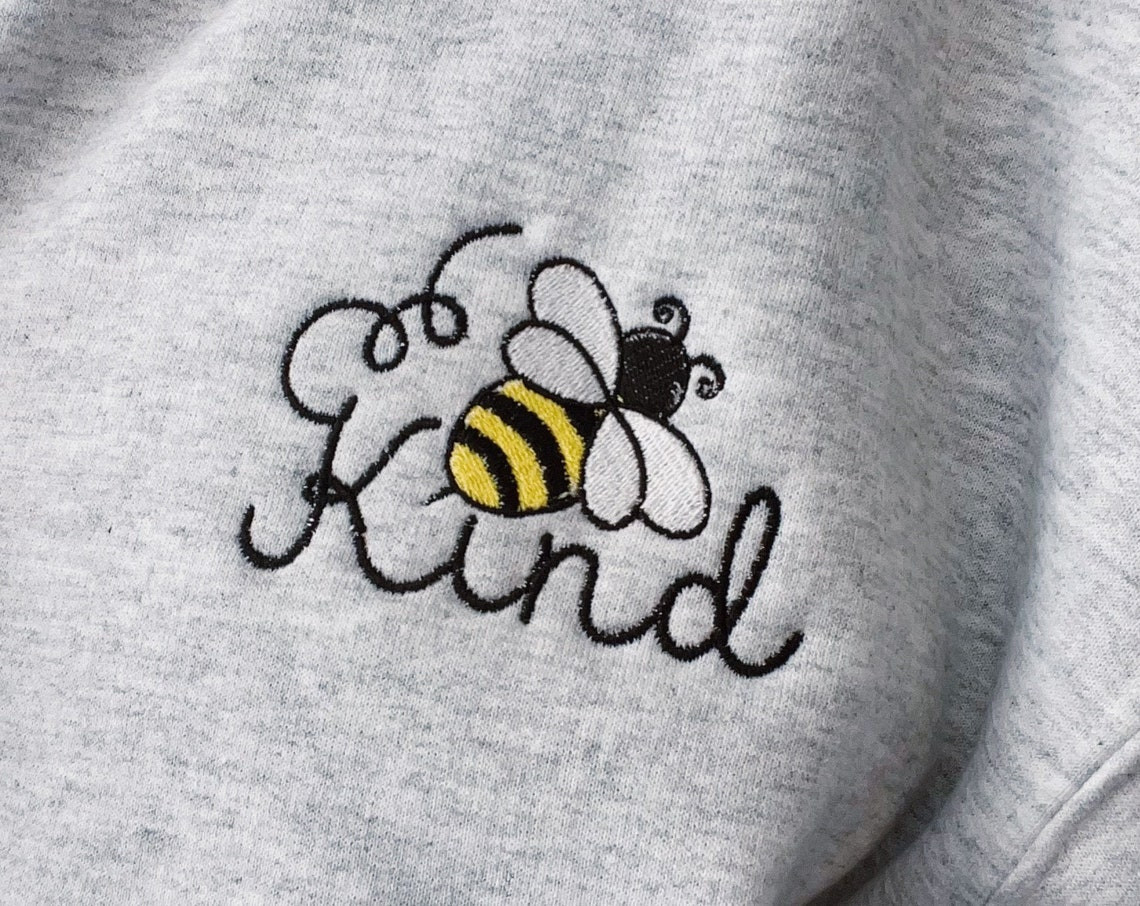 Bee Kind Embroidered Crewneck Sweatshirt