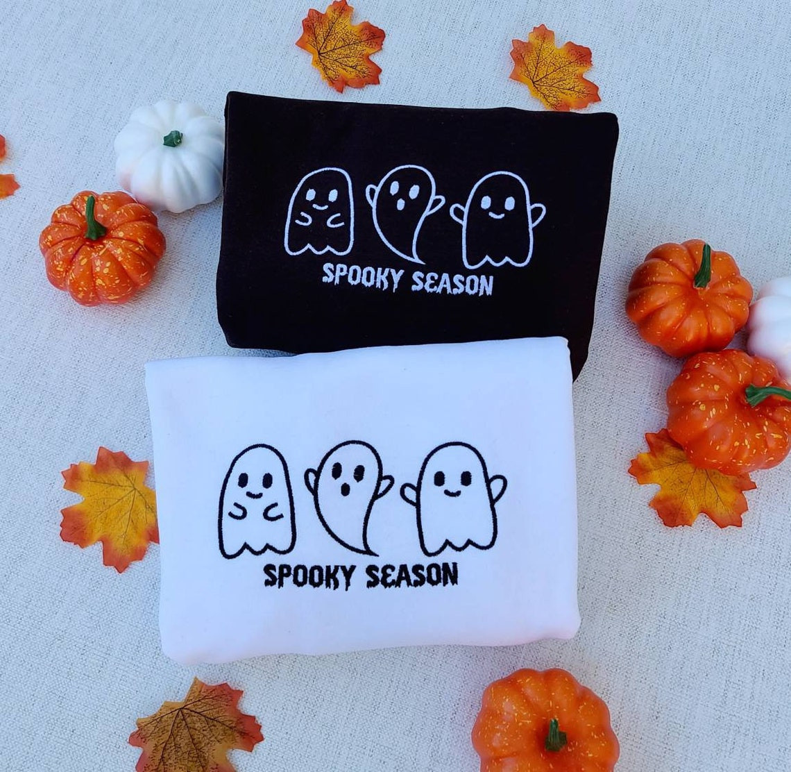 Spooky Season Embroidered Spooky Sweatshirt Halloween Skeletons Dancing Skeletons Trendy Sweatshirt Spooky Season Sweatshirt