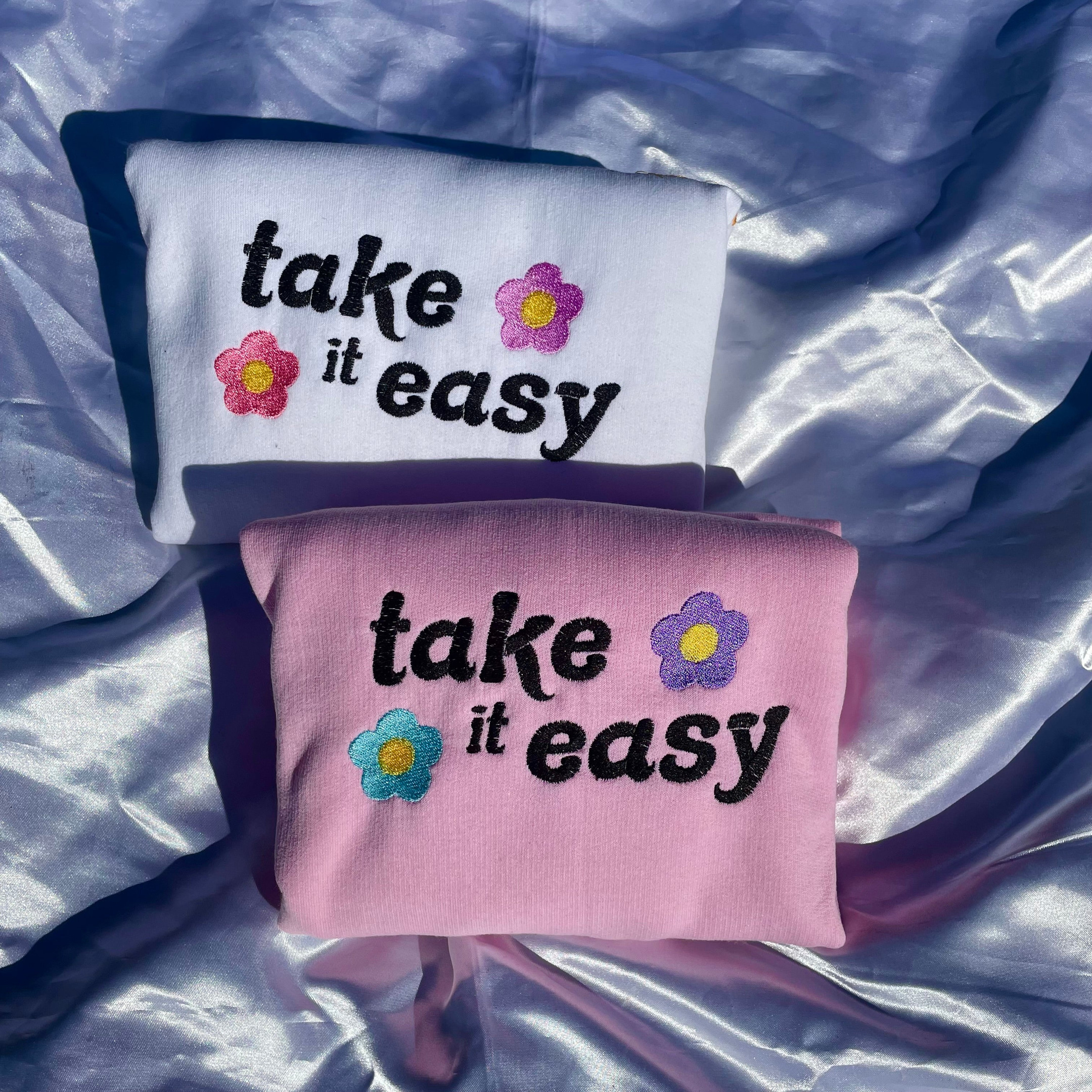 Take It Easy Embroidered Sweatshirt