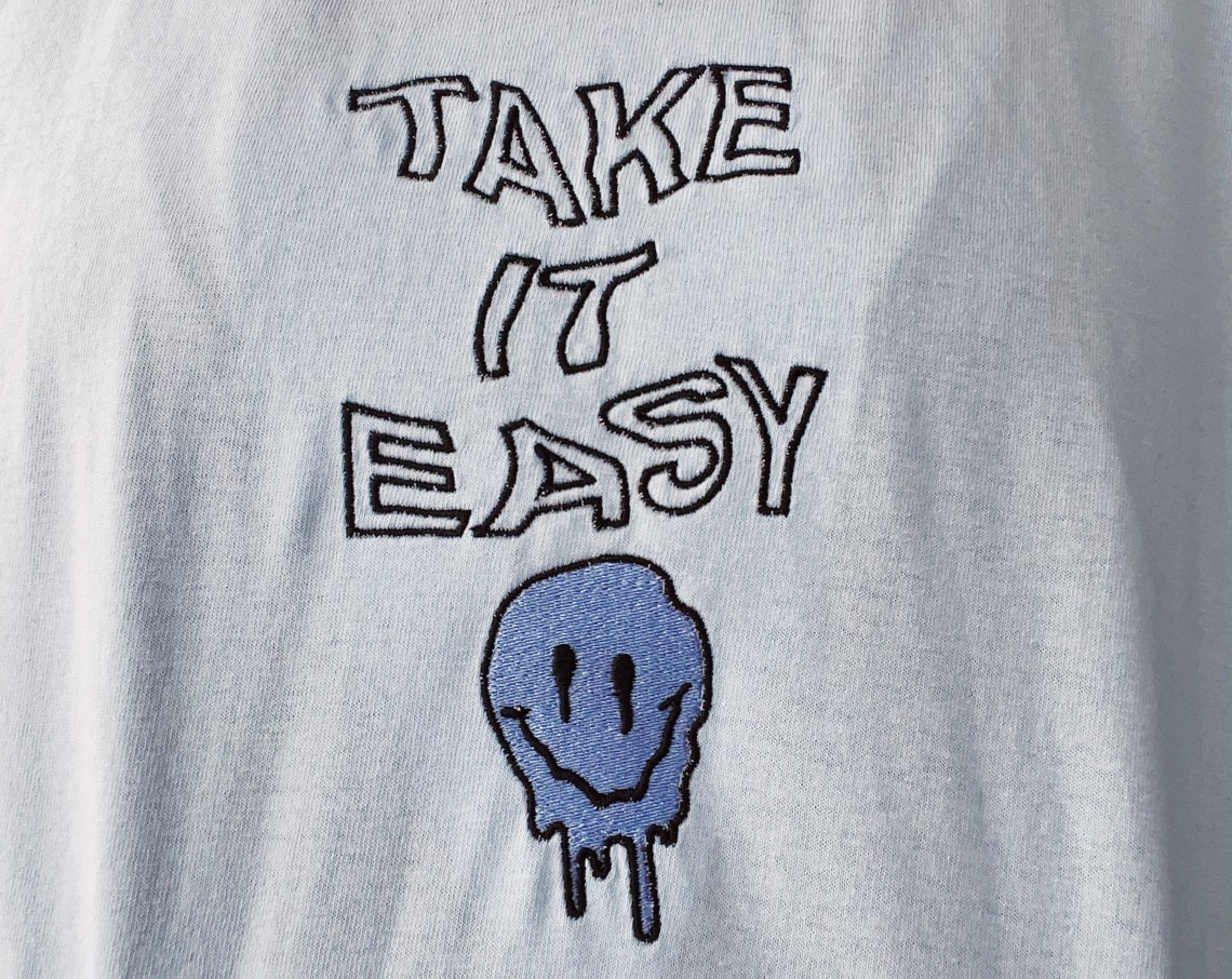 Take It Easy Embroidered T-Shirt