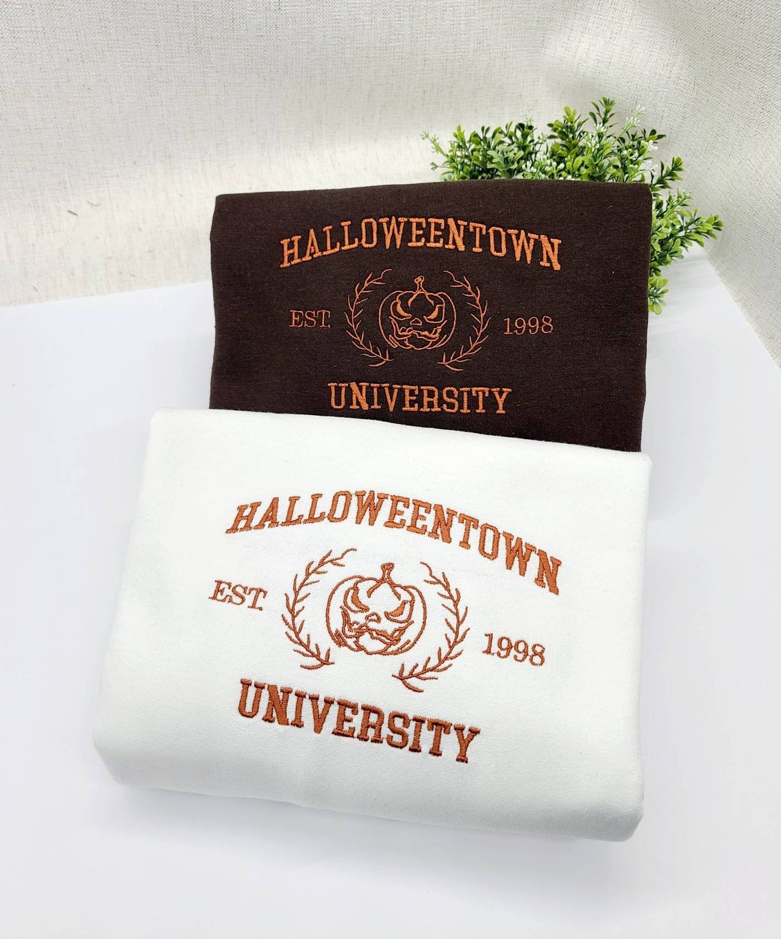 Halloween School Sweatshirt Halloween University Embroidered Sweatshirt