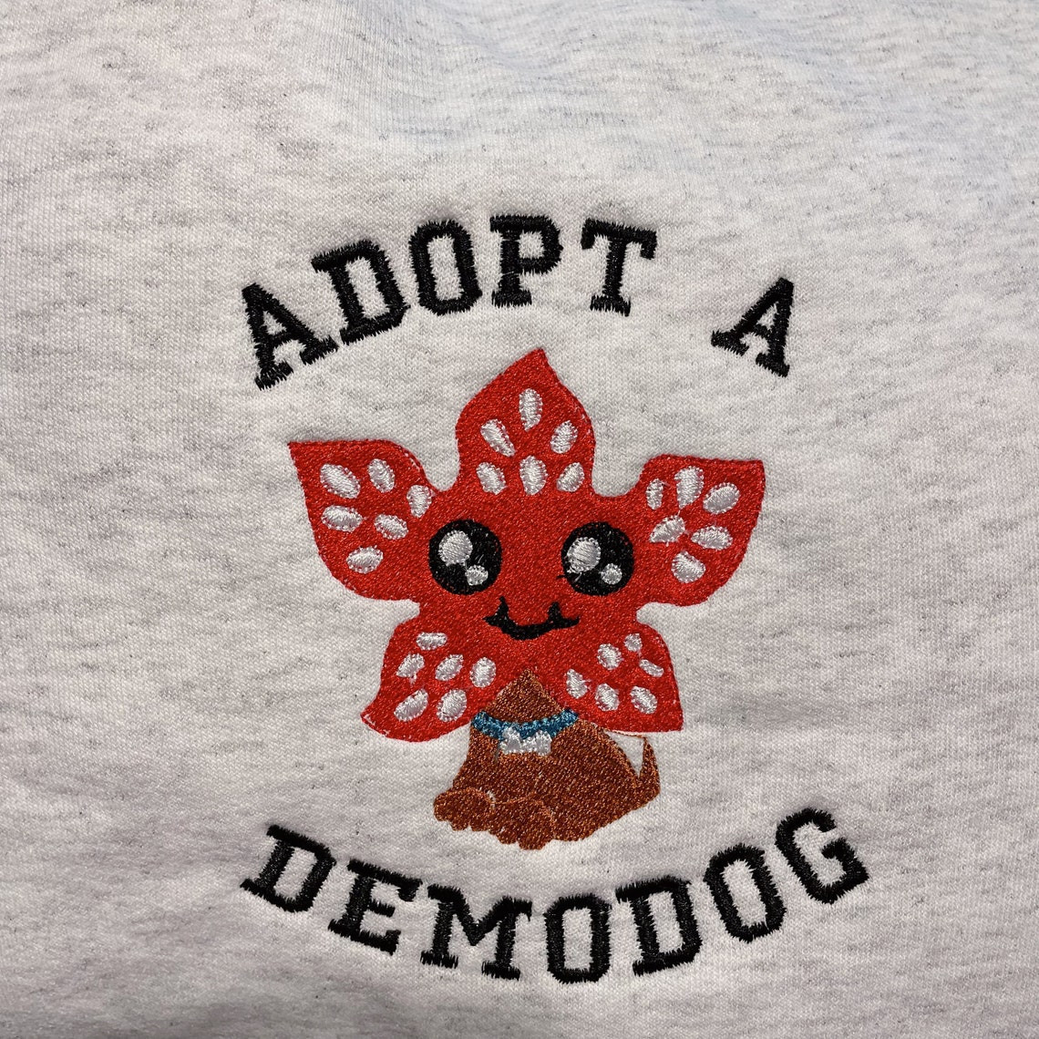 Stranger Things Demodog Embroidered Crewneck Sweatshirt