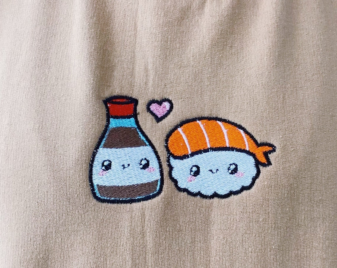 Sushi Embroidered Crewneck Sweatshirt