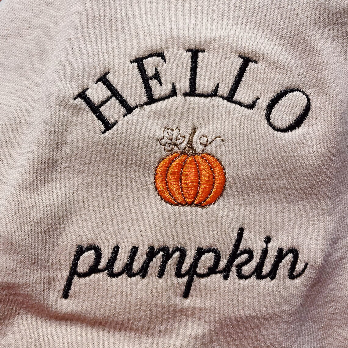 Hello Pumpkin Embroidered T-Shirt