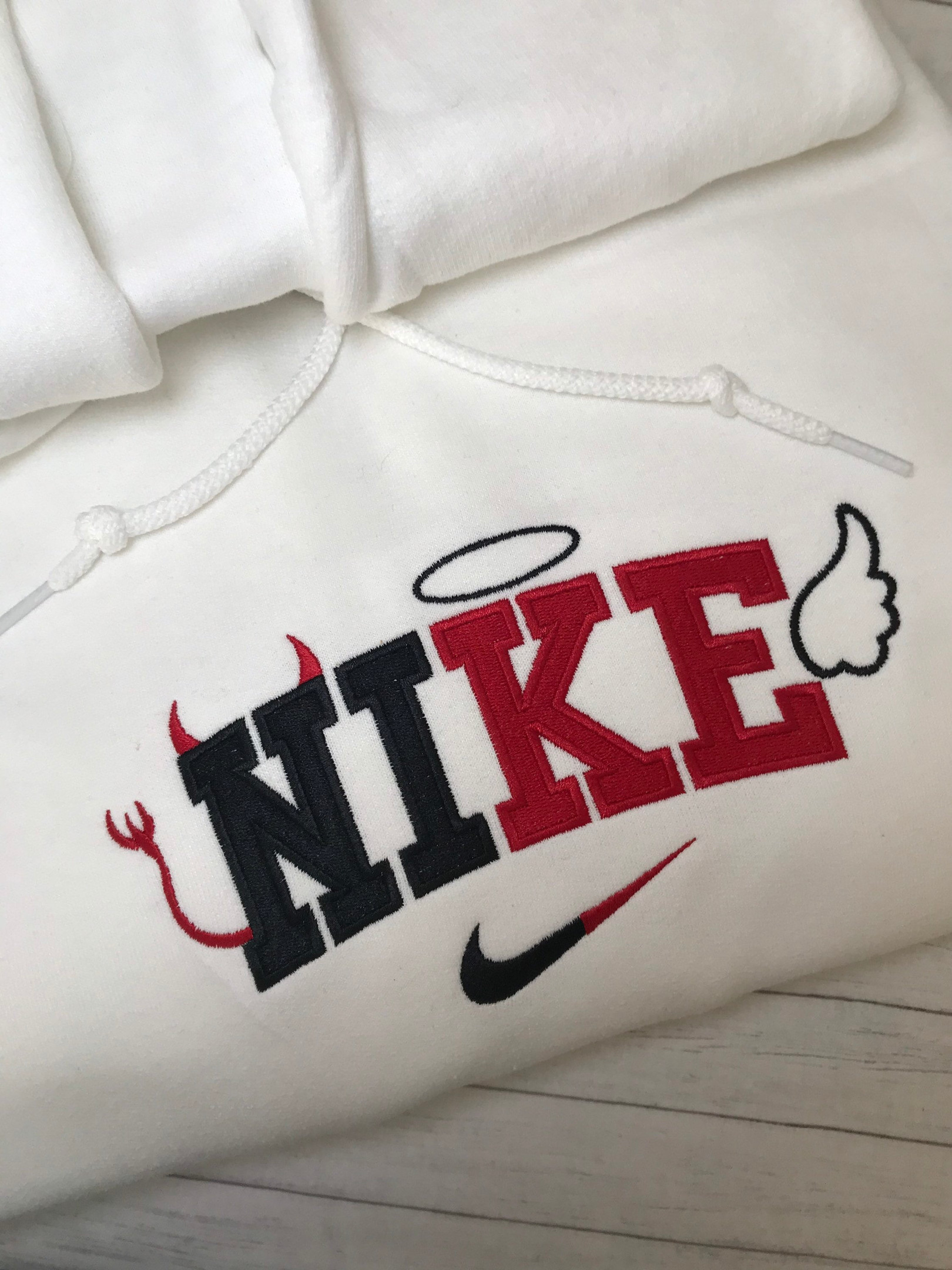 Devil Angel Nike Logo Hoodie Inspired