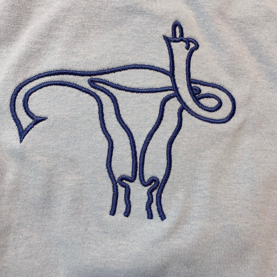 Middle Finger Uterus Embroidered Tee