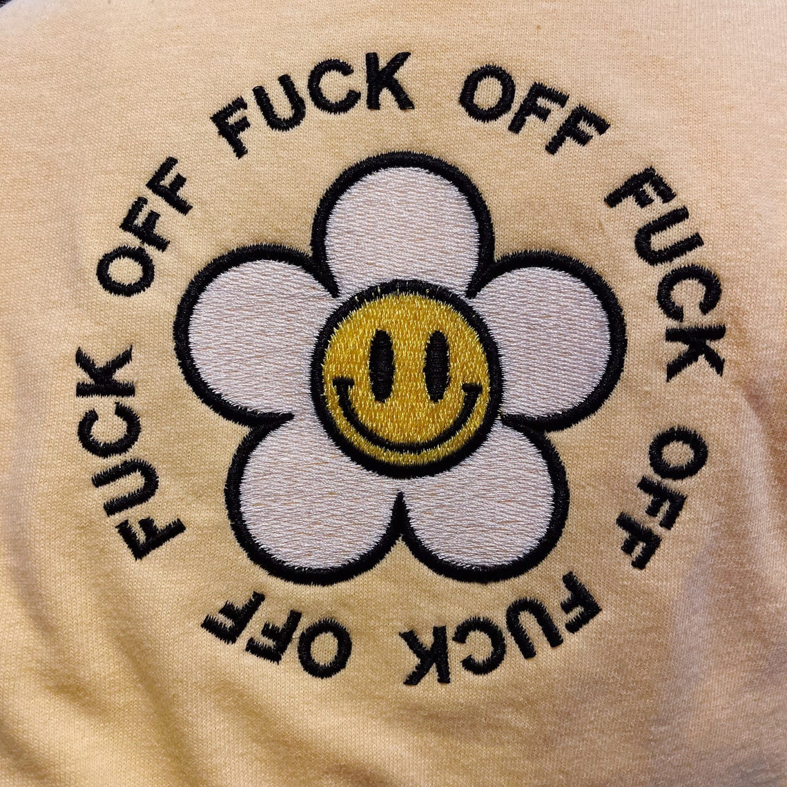 Fck Off Flower Embroidered Tee