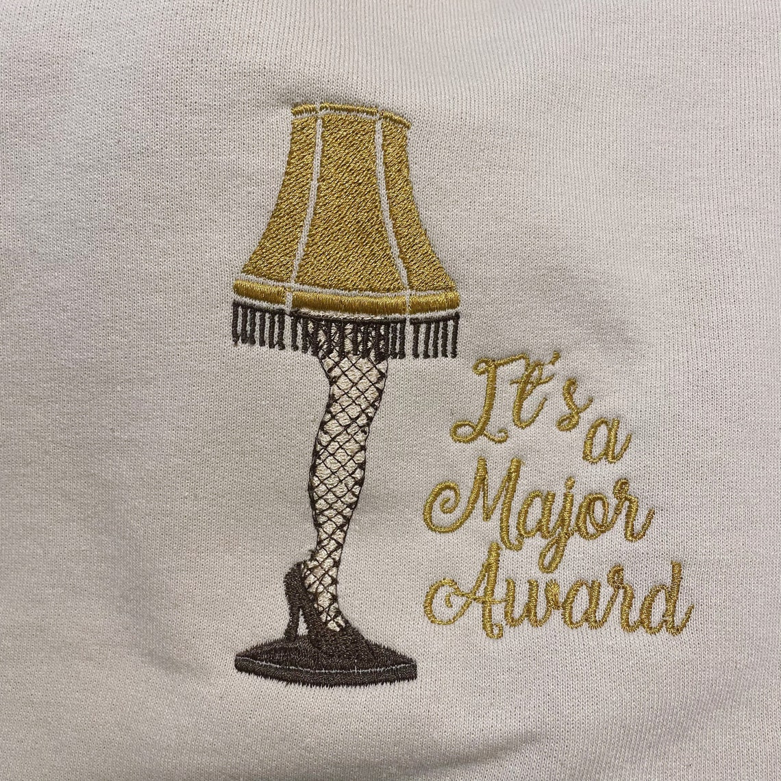 Inspired A Christmas Story Its A Major Award Embroidered Crewneck Sweatshirt