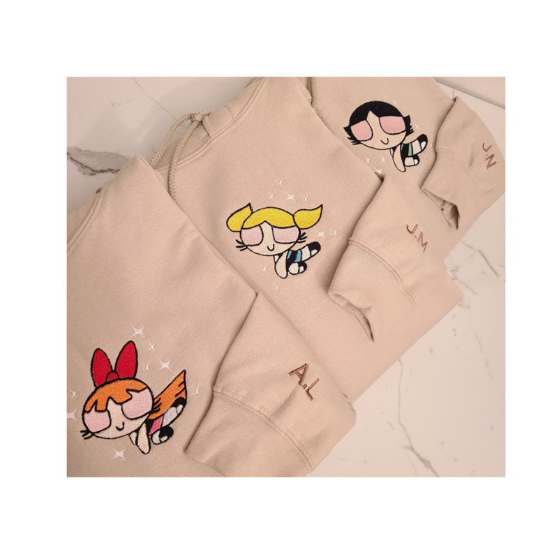 The Powerpuff Girls Custom Embroidered Sweatshirt